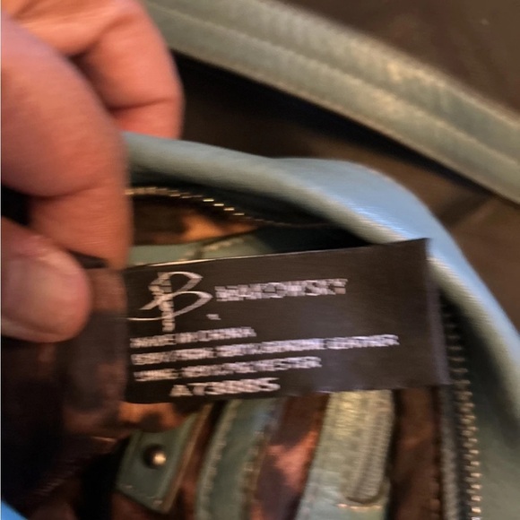 B. Makowsky Turquoise Leather Crossbody Bag EUC!! - Picture 12 of 14
